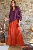 Santos Cushion Cotton Heathcliff Blouse Aubergine?